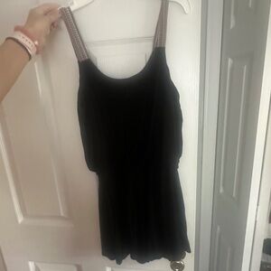 Women's Xhilartation Black Romper